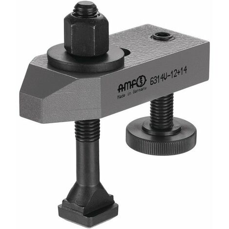Braccio di serraggio n. 6314V per scanalatura a T 12 mm di serraggio H.24-92 mm vite di serraggio M12x12x160 mm AMF