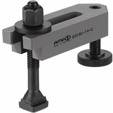 Braccio di serraggio n. 6315V per cava a T 10mm L.100mm vite di serraggio M10x10x80mm AMF