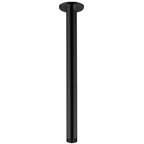 Braccio doccia a soffitto 50 cm colore nero  KAM-ARTE NERO kamalu