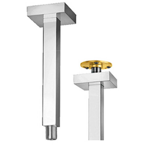 Braccio doccia a soffitto squadrato 2,5X2,5 cm con fissaggio rinforzato Jacuzzi  rubinetteria lunghezza 20 cm 1111070JA00