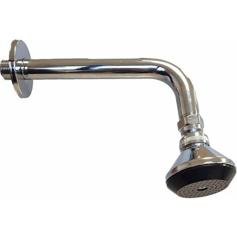 Braccio doccia con soffione e rosone lungo 20 cm Tecom DBRD20SOFB  Cromo