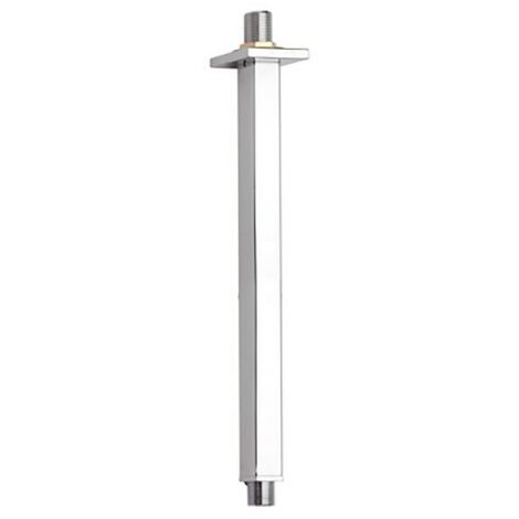 Braccio doccia da soffitto 40 cm squadrato nero opaco