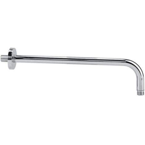 Braccio doccia di ricambio KZQ da parete per bagno fisso, soffione extra lungo in acciaio inox, flangia di ricambio con finitura cromata
