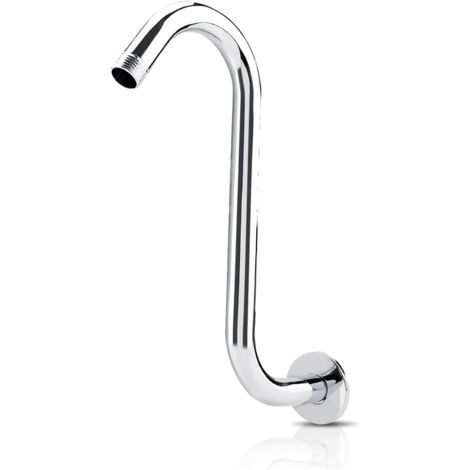 Braccio doccia in acciaio inox da 8 pollici 201 Prolunga doccia a collo d'oca ad alta altezza con curva a S Rubinetti doccia Rubinetti cucina A