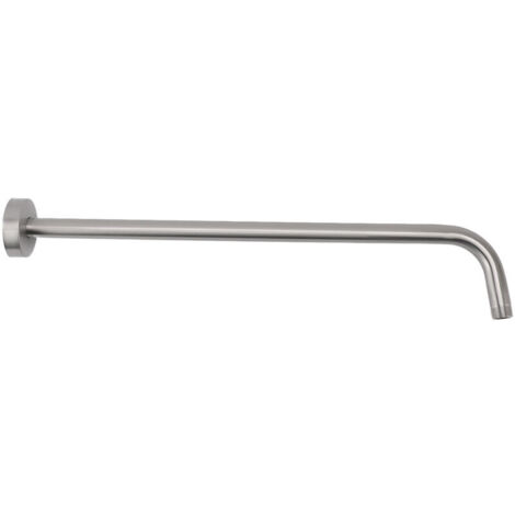 Braccio doccia in acciaio inox, prolunga a parete NPT1/2 per compatibilità universale, installazione estetica (finitura spazzolata)