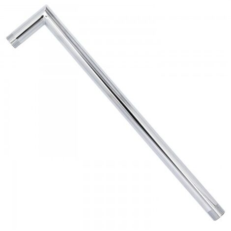 Braccio doccia in ottone 1/2" x 37+7 cm. Ad angolo retto.
