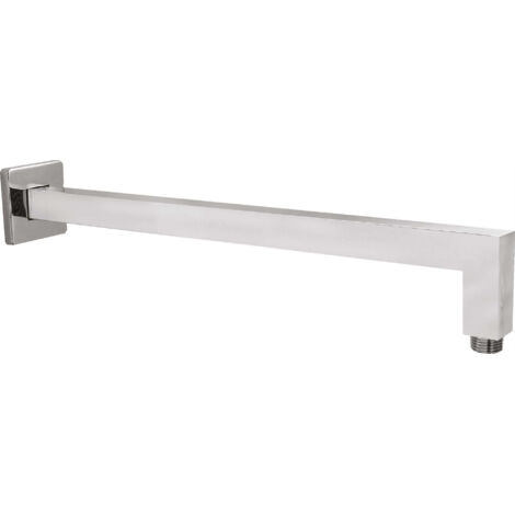 Braccio doccia Square Plus con rosone M 1/2" - Colore: Cromato - Misura: 400 mm