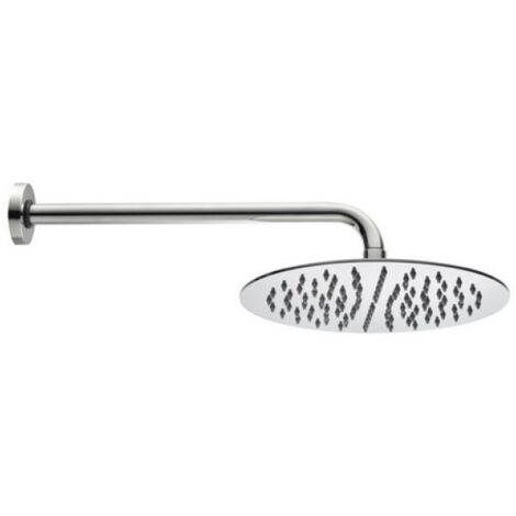 BRACCIO DOCCIA TETIS CON SOFFIONE TONDO Cromo - Diam. 25 cm