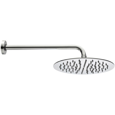 BRACCIO DOCCIA TETIS CON SOFFIONE TONDO Cromo - Diam. 30 cm BOSSINI