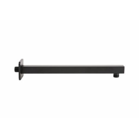 Braccio doccia vasca quadrato 35 cm acciaio nero opaco mod. Flat