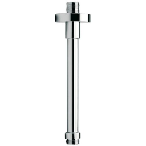 Braccio doccia verticale in ottone cromato 10cm design tondo