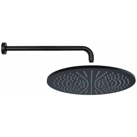 Braccio e soffione nero opaco Ø225 mm Paffoni KITSOFNO