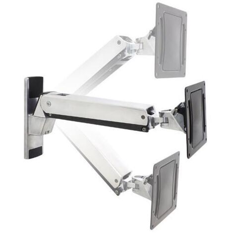 Braccio Interattivo Ergotron VHD da 152,4 cm in Alluminio Nero per Parete, Compatibile con TV Interattivi da 40 a 63 pollici, Capacit� di peso 15,9-31,8 kg