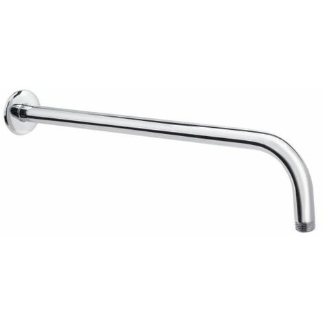 Braccio per soffione doccia tondo in acciaio cromato con rosone 25CM Art. 69403