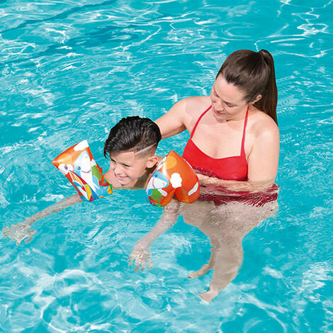 I bambini nuoto Braccioli Deluxe GONFIABILI bracciali età 3-6 anni Swim 23X15CM 