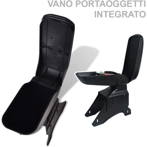 Bracciolo Auto Centrale Universale Poggia braccio con Portaoggetti Similpelle