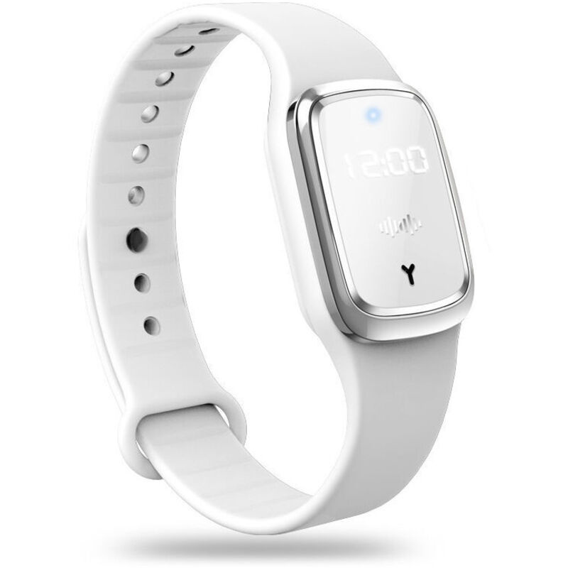 VURAHOME - Bracelet anti-moustique intelligent à ultrasons de charge USB/montre anti-moustique étanche/électronique (blanc 1 pièces)