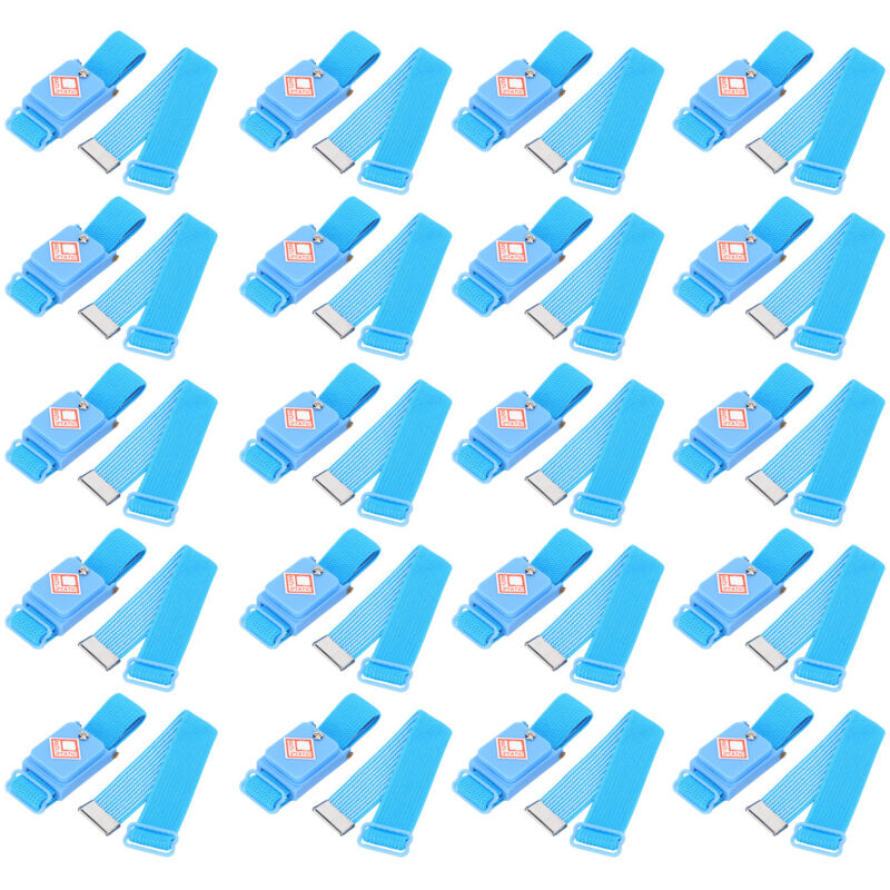 Sunxury - Bracelet antistatique bleu sans fil, 20 pièces, accessoires de poignet abs 106 109Ω