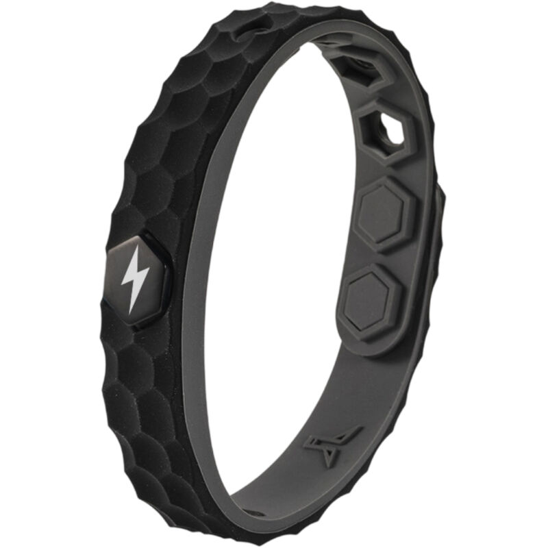 Bracelet antistatique en silicone sans fil à motif losange, antistatique et équilibrant grâce à ses anions, ajustable, pour hommes et femmes.