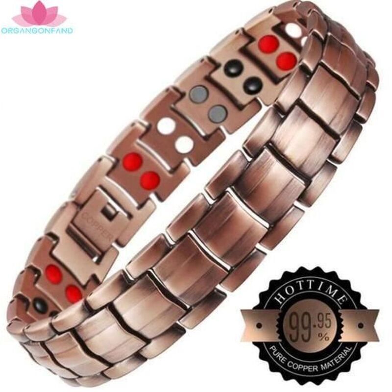 Bracelet - Cuivre - Ion Négatif - Magnétique - Santé - 21.5CM