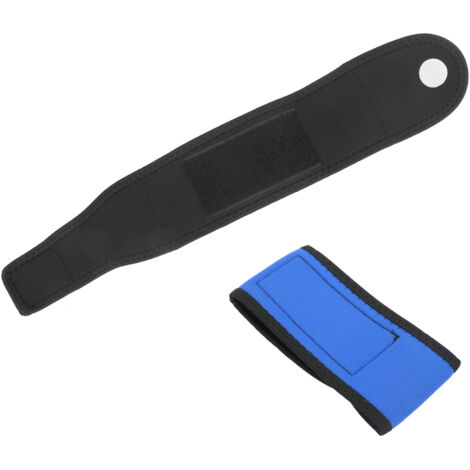 Bracelet de compression pour cyclisme et running - Accessoire fitness pour soutien du poignet - Noir et Bleu
