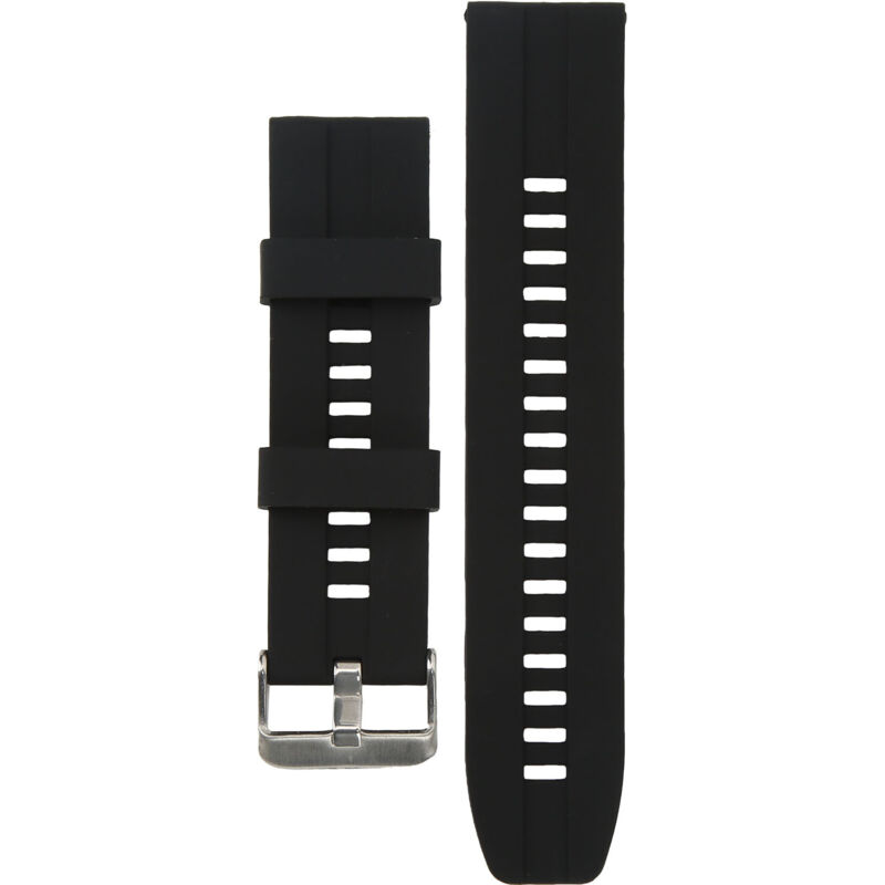 Bracelet de Montre Connectée en Silicone Souple pour Huawei GT2 GT2e, Noir 22MM