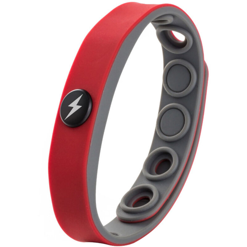 Bracelet de sport en silicone anti-statique pour hommes et femmes, libération d'ions négatifs, couleur rouge, sans fil et doux.