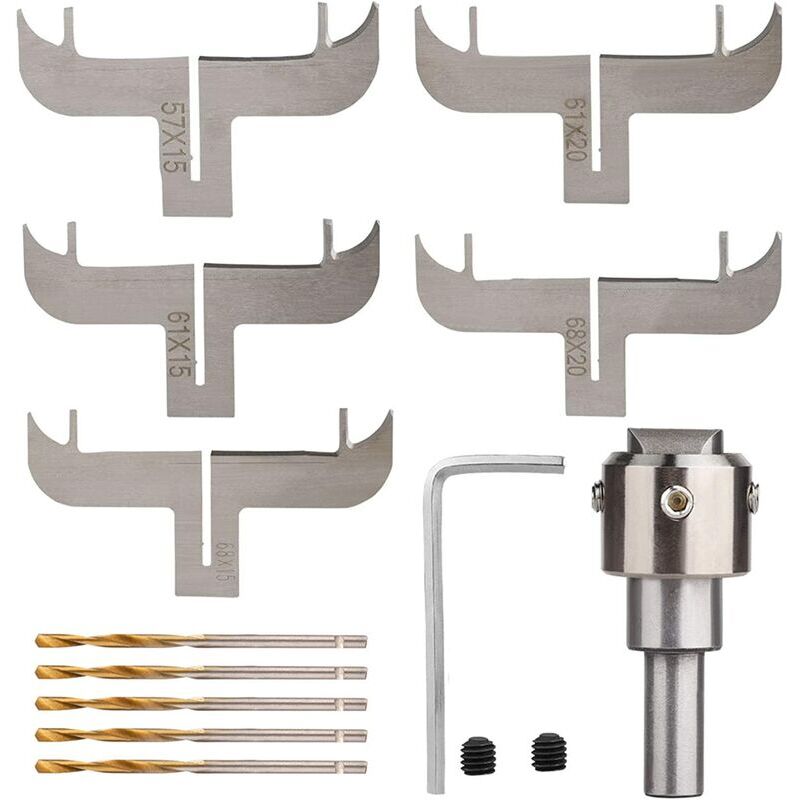 Bracelet En Bois Anneau Fraisage Lames De Fraise Bracelet En Bois Anneau Maker Foret Fraise Ensemble D'outils De Travail Du Bois, Trousse D'outils De