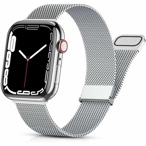 Bracelet en métal compatible avec Apple Watch Strap 42 mm 44 mm 45 mm 49 mm pour femme homme, bracelet de rechange en maille en acier inoxydable pour Apple Watch Ultra / iWatch Series 8 7 6 5 4 3 2 1