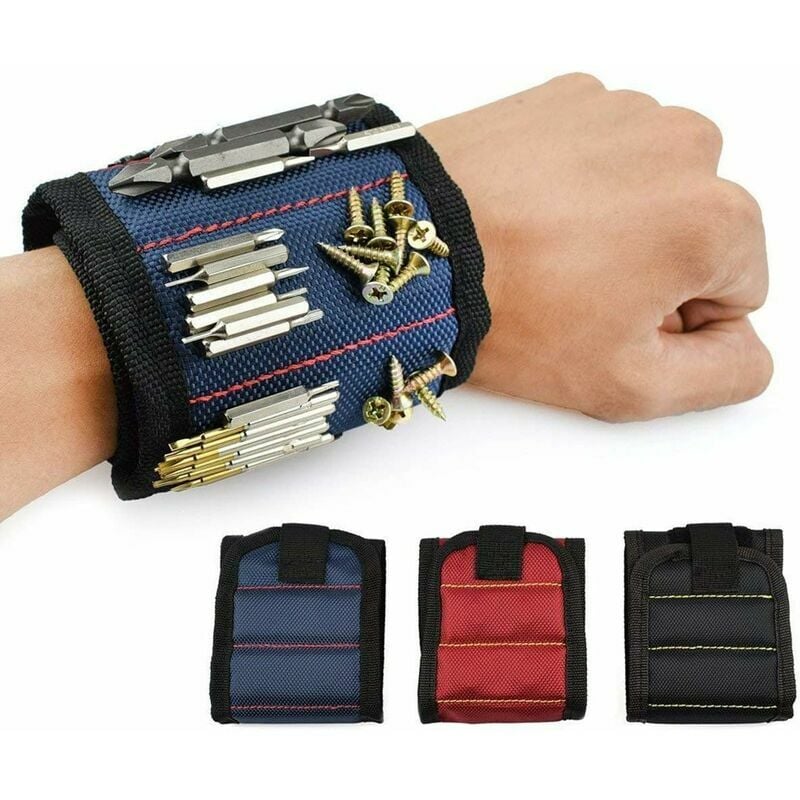 Trimec - Bracelet Magnétique, Magnet Arm Band pour les Vis de Maintien Bleu