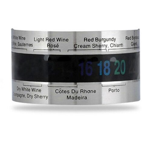 Bracelet thermomètre à vin en acier inoxydable avec écran LCD et capteur