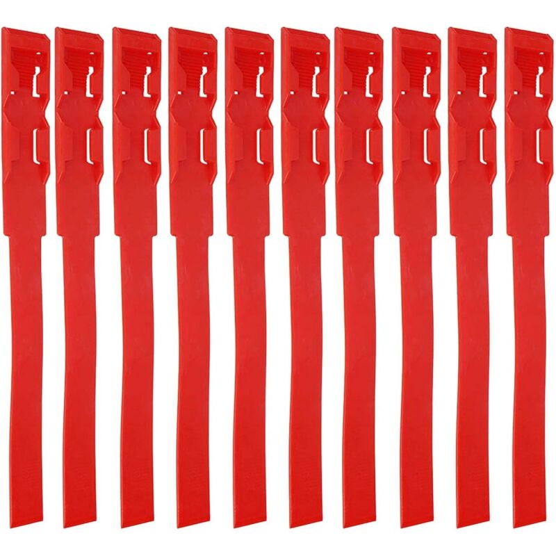 Bracelets d'identification pour vaches, 10 pièces, colliers d'identification pour bétail (rouge)