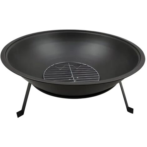 Braciere da Esterno in Metallo 55x55x16H cm Resistente al Calore