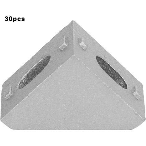 Bracket Angle L pour Profilé Aluminium 2020 – Lot de 30 Pièces Aluminium avec 2 trous