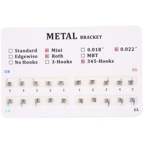 Brackets orthodontiques en acier inoxydable pour appareil dentaire