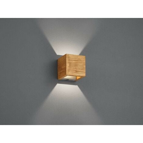 Lampada a sospensione Led Brad rettangolare in legno dimmerabile tramite  interruttore 27W- Trio Lighting