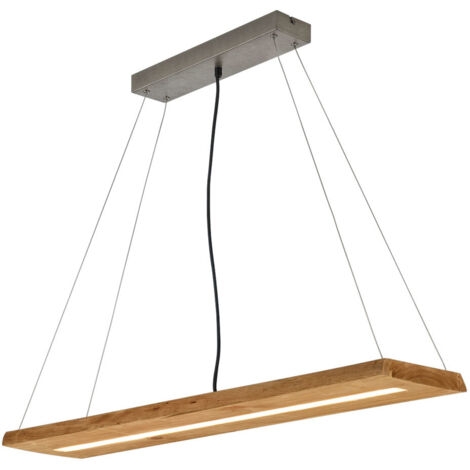 Brad Rectangular Led Suspensión Natural Wood Trio Lighting