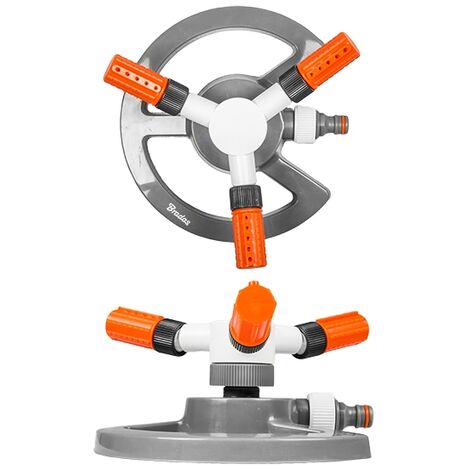 BRADAS WL DE EX-Z16 DREHSPRENGER ARROSEUR CIRCULAIRE À 3 BRAS ARROSEUR, ARROSEUR 85 M², GRIS, 10 X 10 X 5 CM