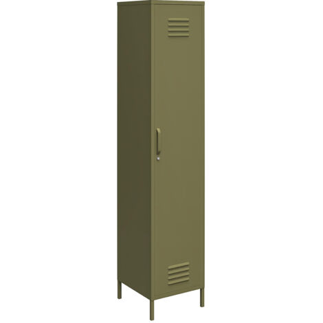 BradfordArmoire à 1 porte en métal vert olive