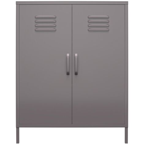 BradfordArmoire à 2 portes en métal gris