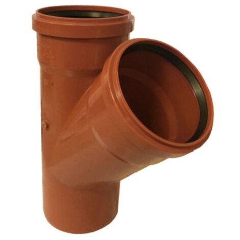 BRAGA 45 ° AD INNESTO IN PVC CON GUARNIZIONE RAL 8023 - EE ¸100 RAL 8023