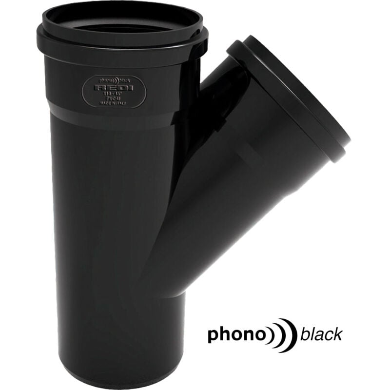Redi - Branchement Phono Noir 45° Mf 100X40