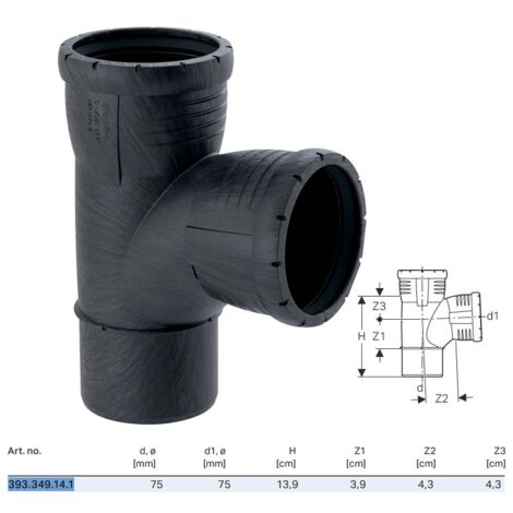 Braga 87,5° Geberit Silent-Pro ø75 mm 393.349.14.1