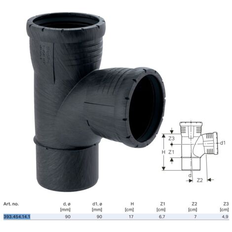 Braga curvata 87,5° Geberit Silent-Pro ø90 mm 393.454.14.1