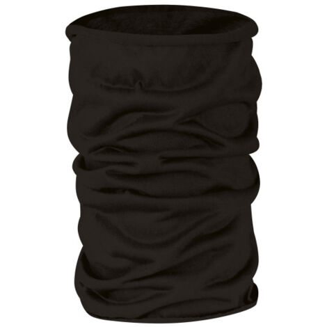 Braga de cuello tejido fino de punto liso 100% poliéster VALENTO RUNNER Adulto Negro