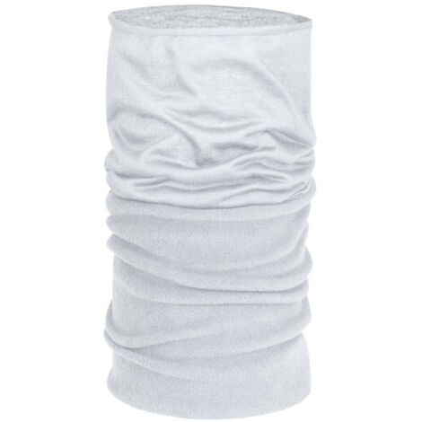 Braga de cuello tubular larga, tejido micro-polar con perchado anti-pilling JERRY Adulto Blanco