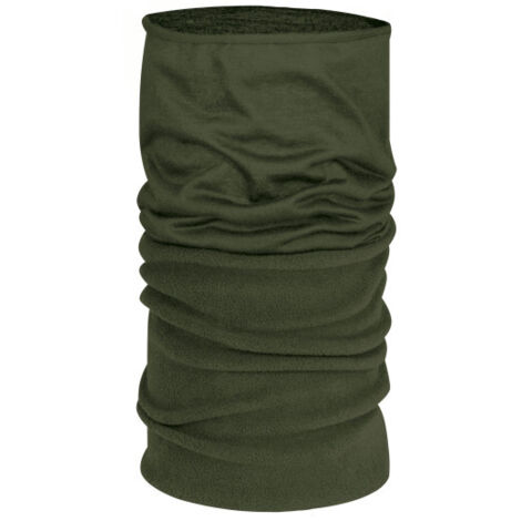 Braga de cuello tubular larga, tejido micro-polar con perchado anti-pilling JERRY Adulto Verde militar