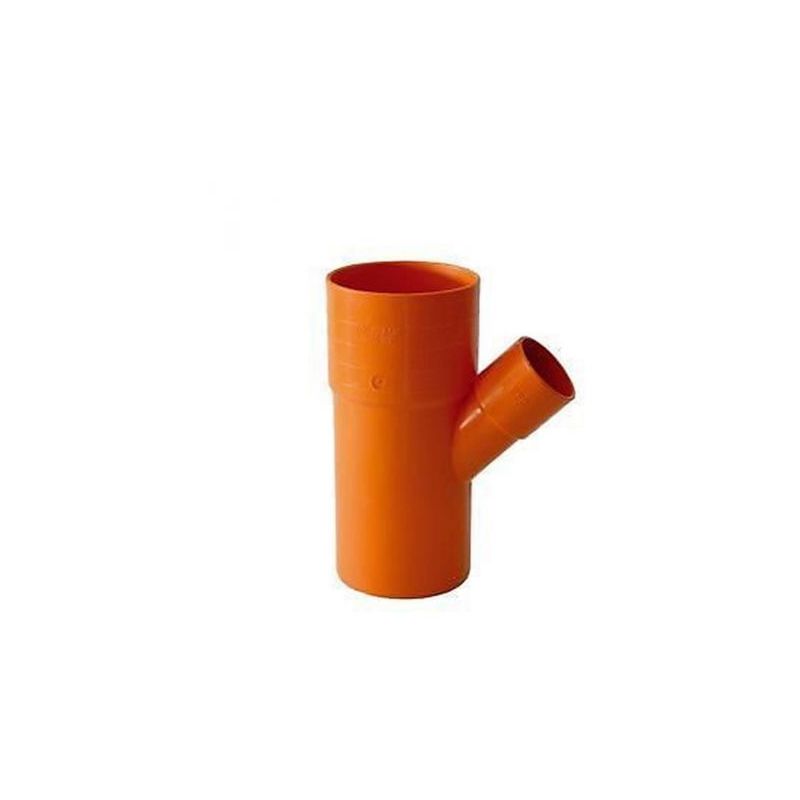 Braga derivazione 45° pvc ridotta rosso arancio acqua, fogna 125/40 mm