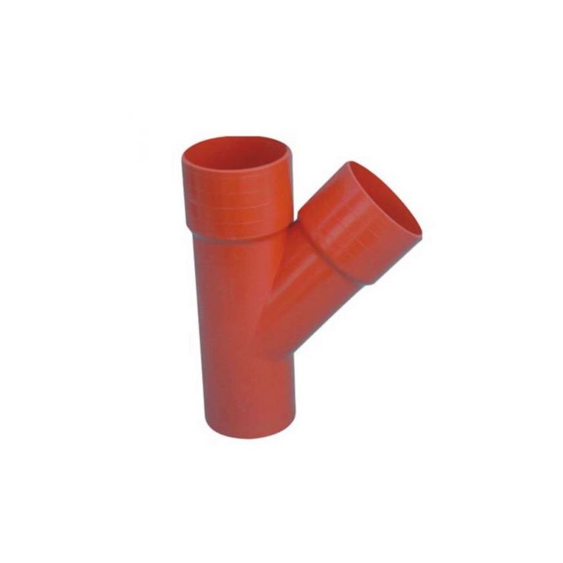 Braga derivazione 45° pvc rossa arancio acqua, fogna 125 mm