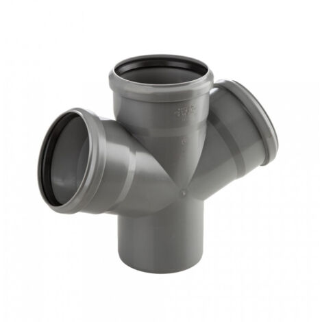 Braga doppia innesto 67° Ø 110 mm – Polipropilene triplo strato – Per scarico acque reflue e fognature – Resistente a urti e basse temperature – Wavin